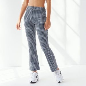 Urban Outfitters blue casey kick flare plaid leggings